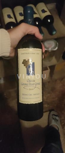Bordeaux Médoc Cru Artisan Château Câramsac Haut Grave 2019