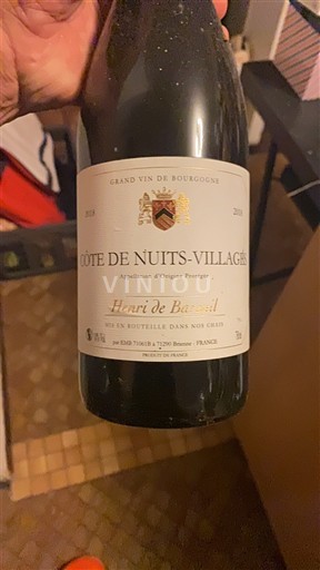 Burgundy Côte de Nuits Villages Henri de Bahezil 2018