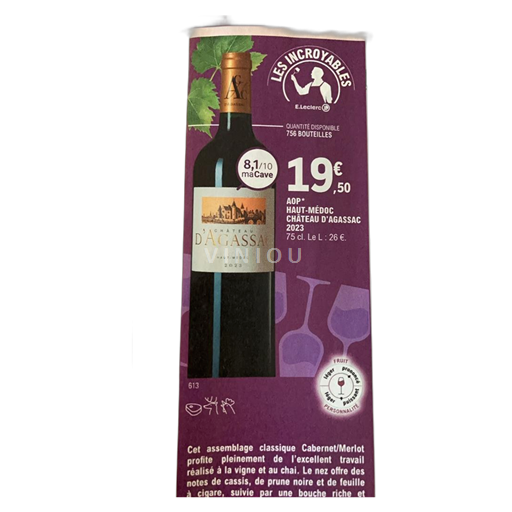 Bordéus Haut-Médoc Château Agassac 2023