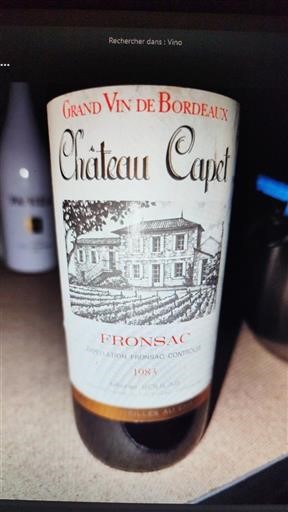Bordeaux Fronsac Château Capet 1983