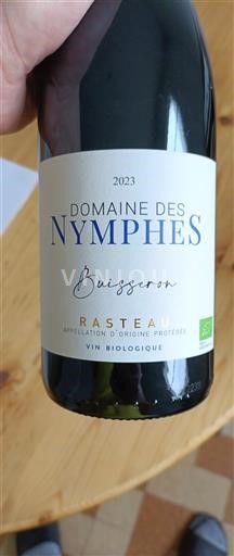 Vin Rouge sec Buisseron Domaine Des Nymphes 2023 France Vallée du Rhône Rasteau AOC bio