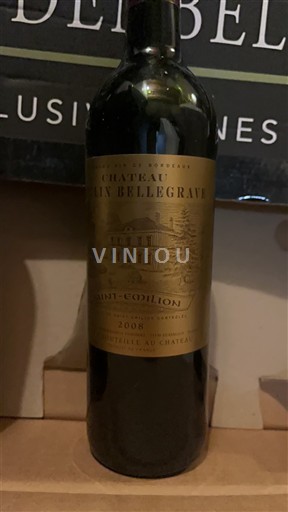 Bordeaux Saint-Émilion Château Plain Bellegrave 2008