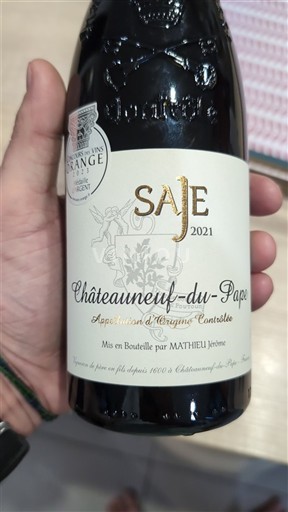 Thung lũng Rhône Châteauneuf-du-pape Mathieu SAJE 2021