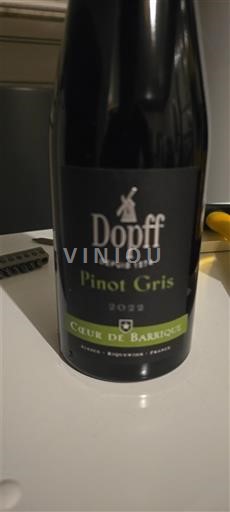 Alsazia Pinot grigio Dopff Cœur de Barrique 2022