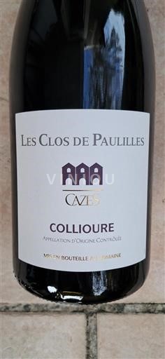 Roussillon Collioure Les Clos de Paulilles 2023