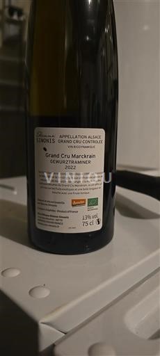 Alsace Gewurztraminer Grand Cru Etienne simonis MARCKRAIN 2022
