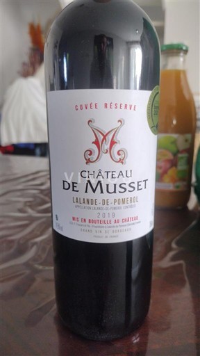 Bordeaux Lalande-de-pomerol Château Musset Réserve 2019