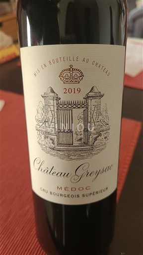 Bordeaux Médoc Cru Bourgeois Supérieur Château Greysac 2019