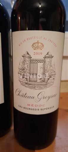 Bordeaux Médoc Cru Bourgeois Supérieur Château Greysac 2019