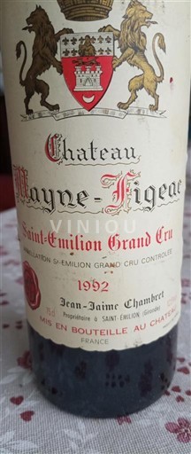 Bordeaux Saint-Émilion Grand Cru Grand Cru Château Mayne-Figeac 1992