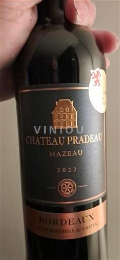 Bordeaux Château Pradeau Mazeau 2022