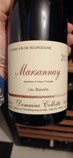Bourgogne Marsannay Domaine Collotte Les Boivins 2023