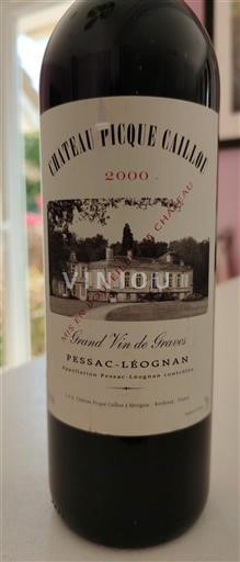Bordéus Pessac-Léognan Picque Caillou 2000