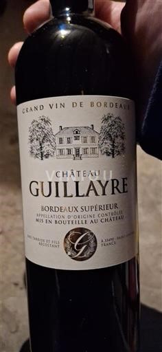 Bordéus Bordeaux Superior Château Guillayre Não Sazonado