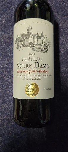 Bordeaux Montagne-Saint-Émilion Château Notre Dame des Moines 2022