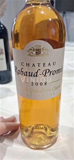 Bordeaux Sauternes Premier Grand Cru Château Rabaud-Promis 2008