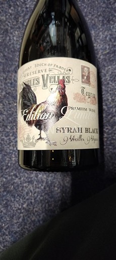 Languedoc och Roussillon Pays d'Oc Les Vellas Edition 1 Syrah Black Vieilles Vignes Icke årgångsbetecknad