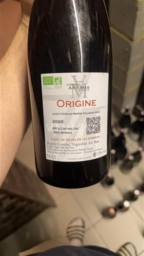 Rhône-dalen Côtes-du-Rhône-Villages Vignerons Artemas Origine 2020