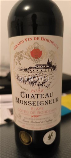 Bordeaux Blaye-côtes-de-bordeaux Château Monseigneur 2022