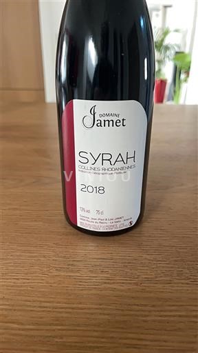 Alps and Rhone Valley Rhône Hills Domaine Jamet Syrah 2018