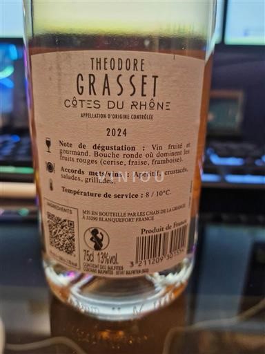 Рона долина Кот дю Рон Théodore Grasset 2024