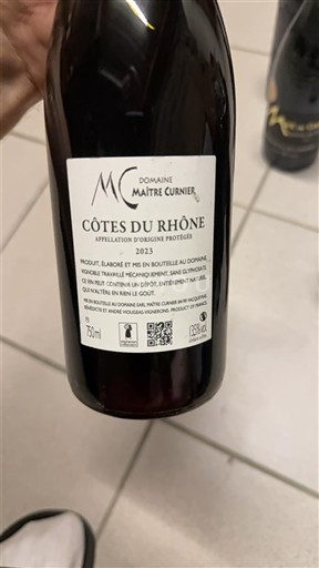Vale do Ródano Côtes-do-Ródano Domaine Maître Curnier 2023