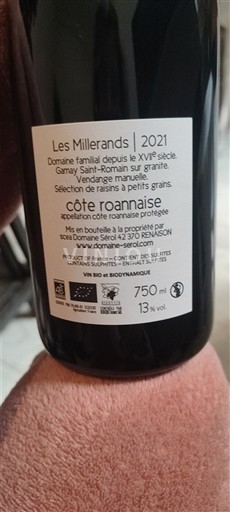 Thung lũng sông Loire Côte-roannaise Domaine Sérol Les Millerands 2021