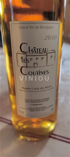 Bordeaux Sainte-Croix-Du-Mont Château Les Coutines 2010