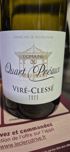 Borgogna Viré-clessé Domaine Quart Préaux 2023