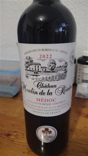 Bordeaux Médoc Château Moulin de la Riviere 2022