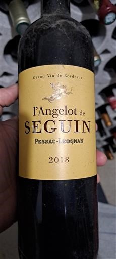 Bordeaux Pessac-Léognan Château Seguin l'Angelot de Seguin 2018