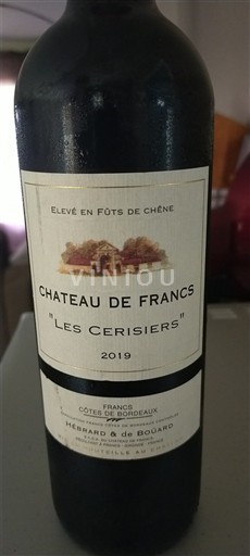Bordeaux Côtes-de-Bordeaux Château Francs Les Cerisiers 2019