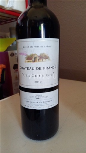 Bordeaux Côtes-de-Bordeaux Château Francs Les Cerisiers 2019
