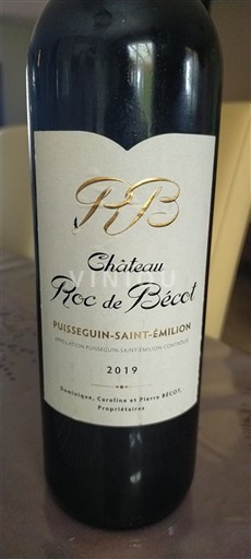 Bordéus Puisseguin-saint-émilion Château Roc de Bécot 2019