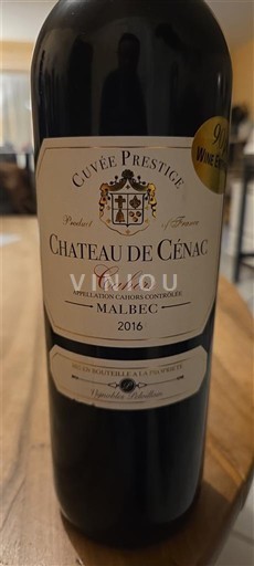 Sydväst Cahors Château Cénac Prestige 2016