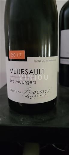 Borgogna Meursault Domaine Boussey Les Meurgers 2017