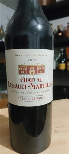 Bordeaux Pessac-Léognan Château Lespault-Martillac 2012