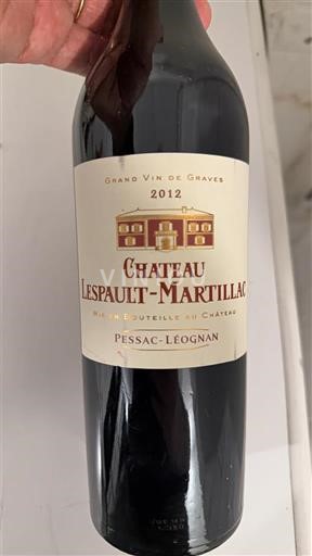 Бордо Пессак-Леоньян Château Lespault-Martillac 2012