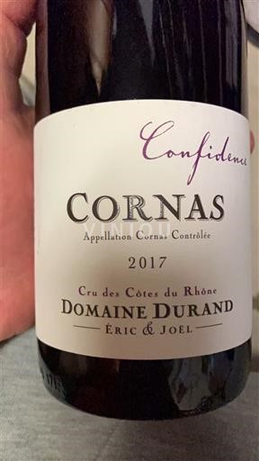 Thung lũng Rhône Cornas Domaine Durand Confidence 2017