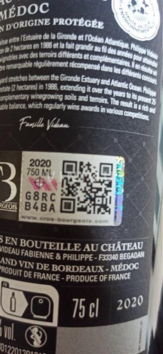Bordeaux Médoc Château Bégadan 2020