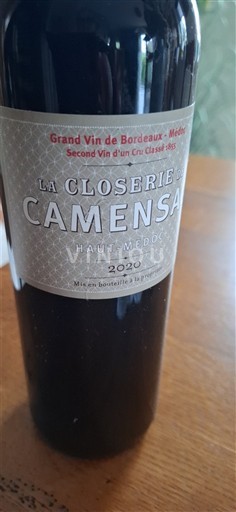 Bordeaux Haut-Médoc La Closerie de Camensac 2020 2020