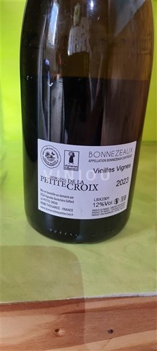 Thung lũng sông Loire Bonnezeaux Domaine La Petite Croix Vieilles Vignes 2023