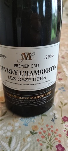 Bourgogne Gevrey-chambertin Premier Cru Jean-Philippe Marchand Les Cazetiers 2009