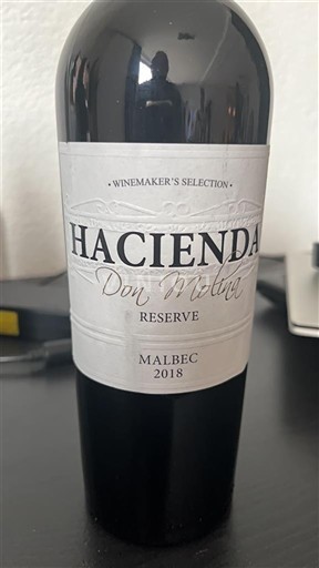 Thung lũng Maule Hacienda Don Molina Reserve 2018