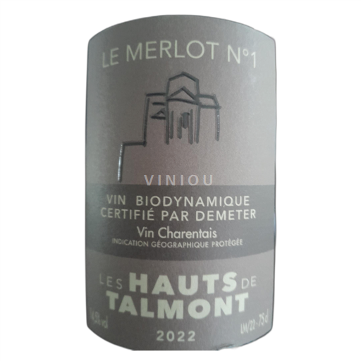 Aquitaine and Charentes Charentais Les Hauts de Talmont Le Merlot N°1 2022
