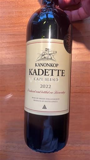 Regione Costiera Stellenbosch Kanonkop Kadette Cape Blend 2022