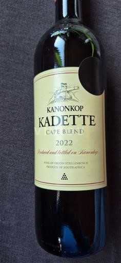 Regiunea de coastă Stellenbosch Kanonkop Kadette Cape Blend 2022