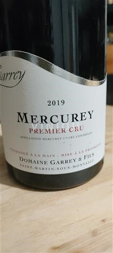 Burgundi Mercurey Premier Cru Domaine Garrey & Fils 2019