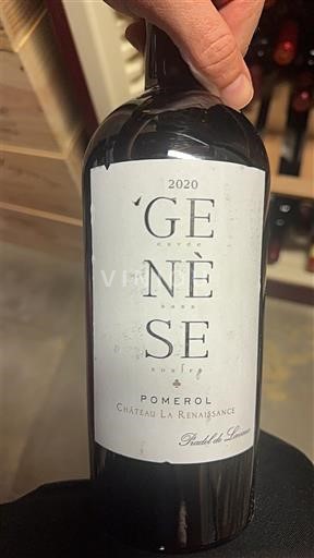 Bordeaux Pomerol Château La Renaissance Genèse 2020