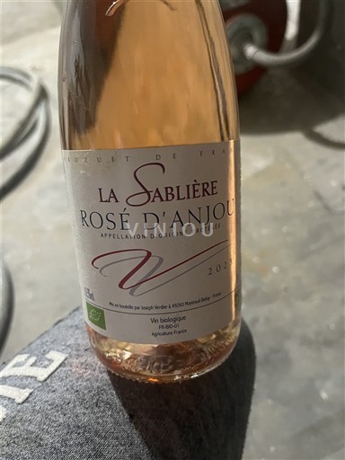 Vin Rosé sec Domaine La Sablière 2021 France Vallée de la Loire Rosé-d'anjou AOC bio